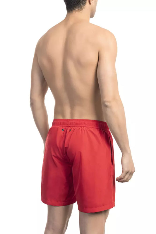 Bikkembergs Red Polyester Men Swim Short