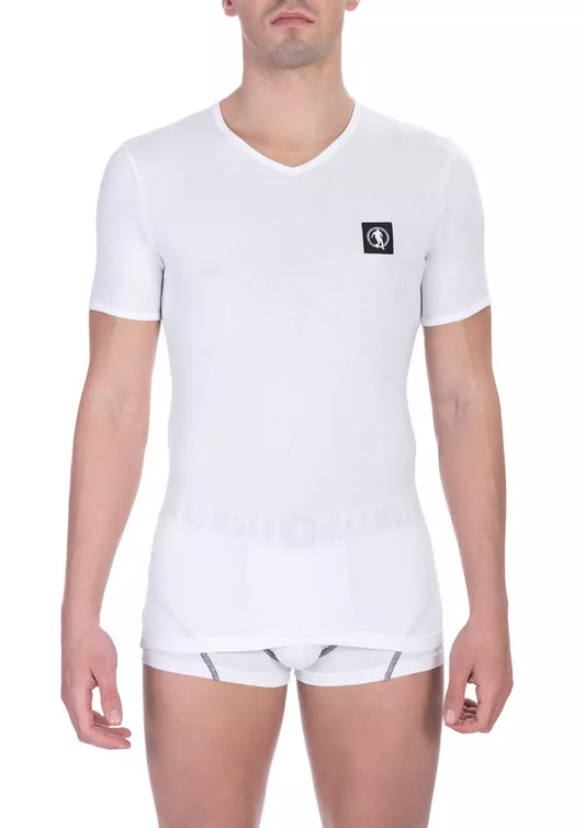 Bikkembergs White Cotton Men's T-Shirt