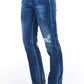 Frankie Morello Blue Cotton Women's Jeans