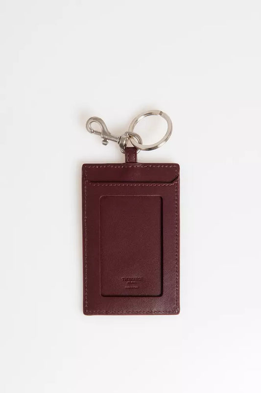 Trussardi Brown Leather Men Keychain