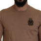 Dolce & Gabbana Beige Cashmere Crown Logo Pullover Sweater