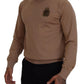 Dolce & Gabbana Beige Cashmere Crown Logo Pullover Sweater