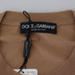 Dolce & Gabbana Beige Cashmere Crown Logo Pullover Sweater