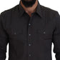 Dolce & Gabbana Elegant Gray Sicilia Slim Fit Dress Shirt
