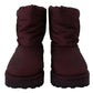 Dolce & Gabbana Elegant Bordeaux Mid Calf Boots