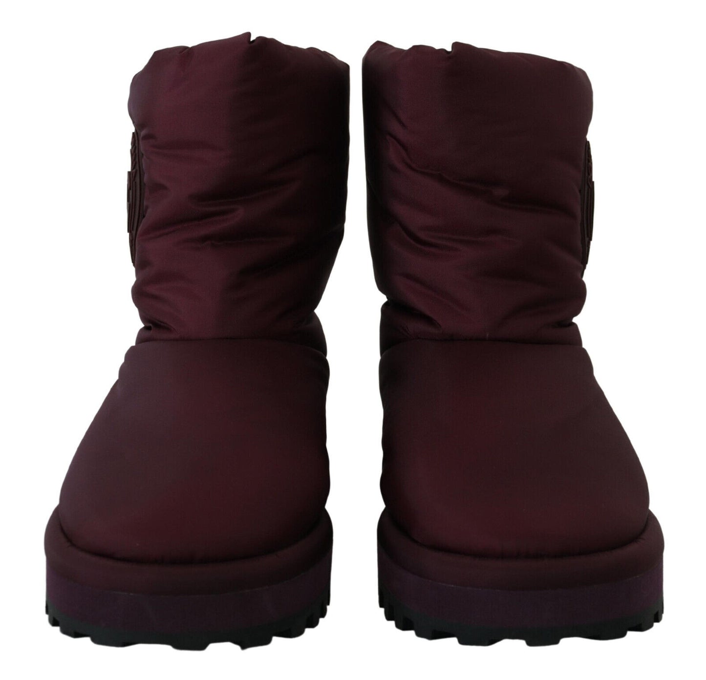 Dolce & Gabbana Elegant Bordeaux Mid Calf Boots