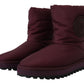 Dolce & Gabbana Elegant Bordeaux Mid Calf Boots