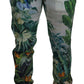 Dolce & Gabbana White Floral Printed Men Jogger Pants