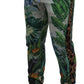 Dolce & Gabbana White Floral Printed Men Jogger Pants