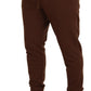 Dolce & Gabbana Brown Cashmere Men Drawstring Jogger Pants