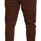 Dolce & Gabbana Brown Cashmere Men Drawstring Jogger Pants