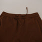 Dolce & Gabbana Brown Cashmere Men Drawstring Jogger Pants