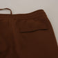 Dolce & Gabbana Brown Cashmere Men Drawstring Jogger Pants
