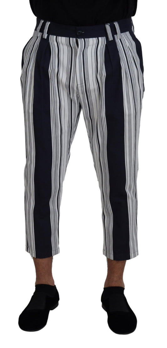 Dolce & Gabbana Elegant Striped Cotton Pants for Men