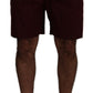 Dolce & Gabbana Elegant Maroon Cotton Blend Shorts