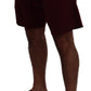 Dolce & Gabbana Elegant Maroon Cotton Blend Shorts