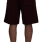 Dolce & Gabbana Elegant Maroon Tailored Shorts