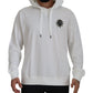 Dolce & Gabbana White Cotton Hooded Sweatshirt Sweater