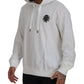 Dolce & Gabbana White Cotton Hooded Sweatshirt Sweater