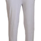 John Galliano Chic White Jogger Pants - Casual Elegance