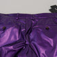 Dolce & Gabbana Elegant Shining Purple Straight Fit Pants