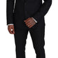 Dolce & Gabbana Elegant Gray Martini Three-Piece Wool Silk Suit