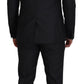 Dolce & Gabbana Elegant Gray Martini Three-Piece Wool Silk Suit