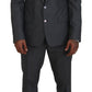 Dolce & Gabbana Sleek Silver Martini Slim Fit Three-Piece Suit