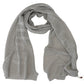 John Galliano Elegant Gray Knitted Designer Scarf