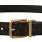 Dolce & Gabbana Elegant Vernice Leather Belt with Silver Buckle