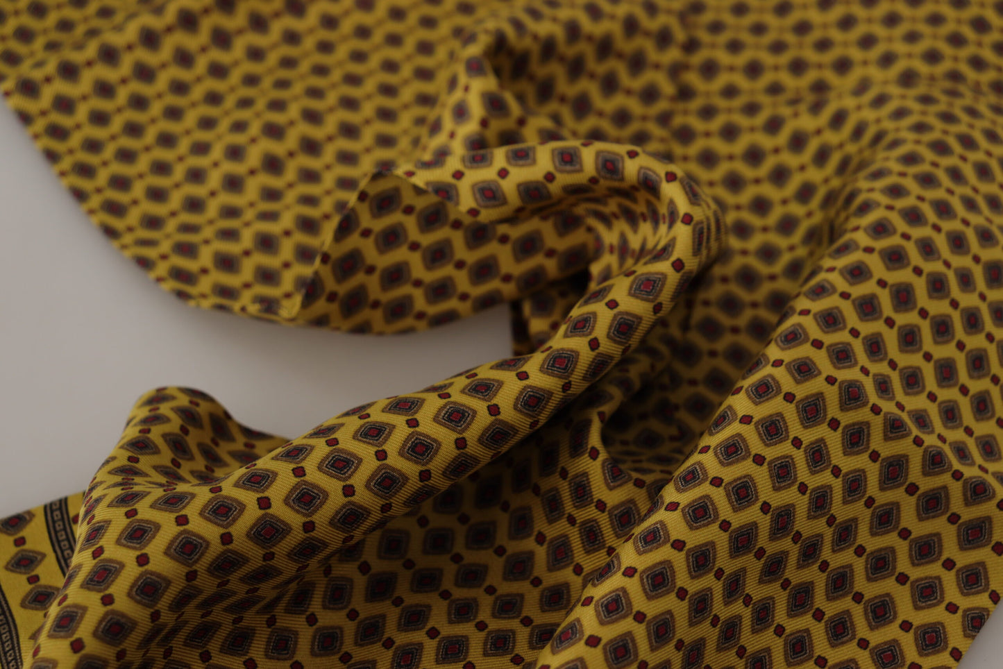 Dolce & Gabbana Elegant Yellow Silk Men's Scarf