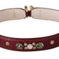 Dolce & Gabbana Elegant Python Leather Bag Strap in Bordeaux