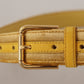 Dolce & Gabbana Elegant Velvet Designer Gold-Buckled Belt