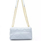 Baldinini Trend Elegant Light Blue Shoulder Bag with Golden Accents