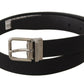 Dolce & Gabbana Elegant Black Canvas & Leather Belt