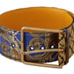 Dolce & Gabbana Elegant Blue Leather Belt with Metal Buckle