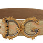 Dolce & Gabbana Elegant Leather Belt with Logo Buckle