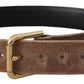 Dolce & Gabbana Elegant Velvet Logo Buckle Belt