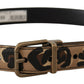 Dolce & Gabbana Chic Engraved Logo Leather Belt