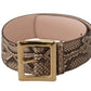 Dolce & Gabbana Elegant Leather Belt with Logo Buckle