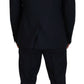 Dolce & Gabbana Elegant Blue Martini Wool-Silk Blend Suit