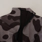 Dolce & Gabbana Gray Patterned Polyester Wetsuit Swimwear