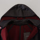 Dolce & Gabbana Elegant Hooded Parka Coat in Black and Bordeaux