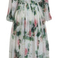 Dolce & Gabbana Elegant White Silk Maxi Dress with Rose Print