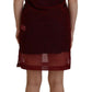 Dolce & Gabbana Maroon Mini Shift Dress - Italian Elegance