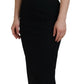 Dolce & Gabbana Elegant Black Midi Sheath Dress