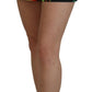 Dolce & Gabbana High Waist Hot Pants Shorts in Black Leaves Print