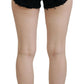 Dolce & Gabbana Black Denim Cotton Stretch Hot Pants Shorts