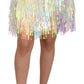 Dolce & Gabbana Iridescent Fringe Mini Skirt Mid Waist