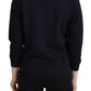 Philippe Model Black Printed Long Sleeves Pullover Sweater